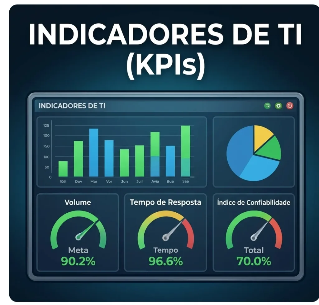Painel de indicadores e métricas de TI