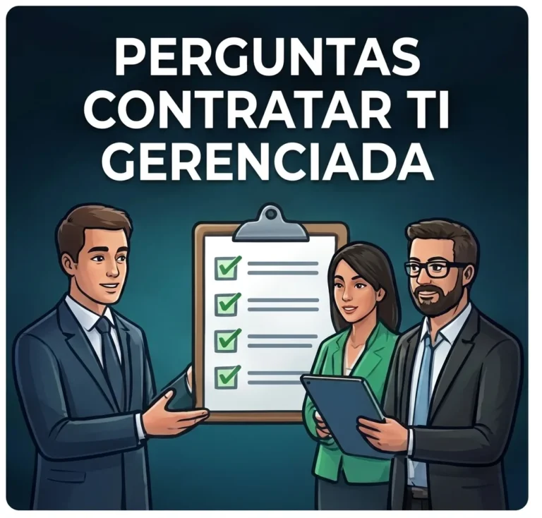 Reunião de negócios discutindo contrato de TI gerenciada